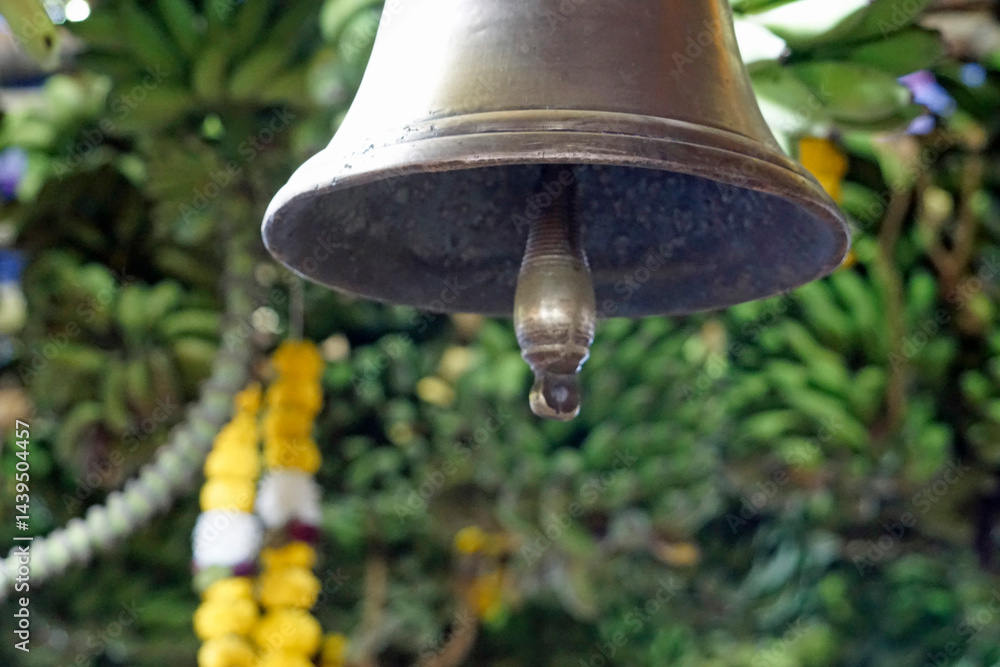 bell in the sky full of bananas at banana festival