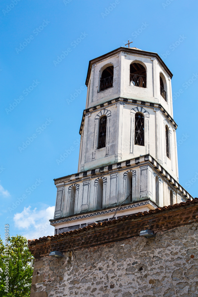 Old church tower in Plovdiv city, Bulgaria
