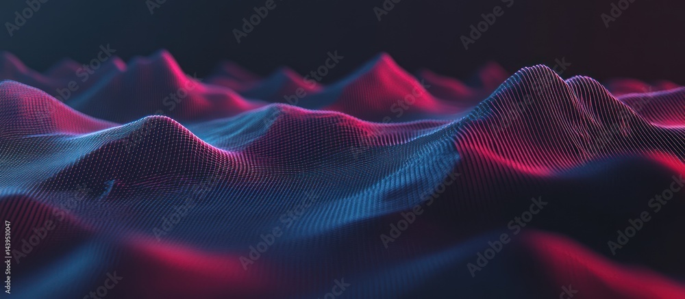 Fototapeta premium Abstract digital landscape (7)