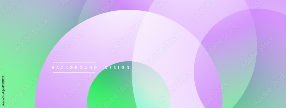 Obraz premium Abstract background features overlapping circles. Soft gradients create calming visual effect. Pastel colors dominate composition.