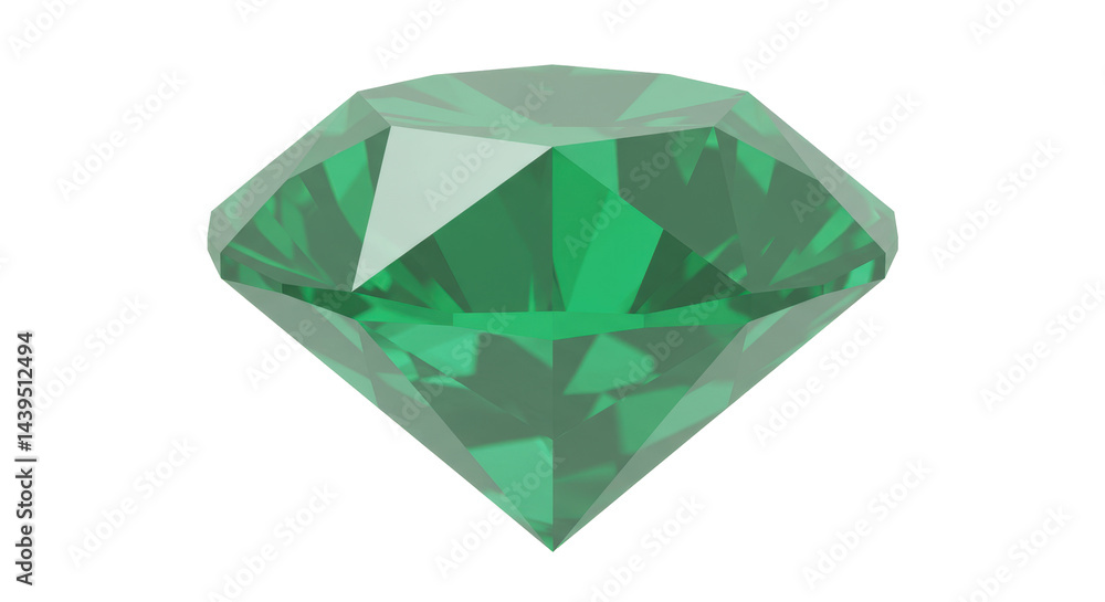 Fototapeta premium Isolated Emerald Diamond