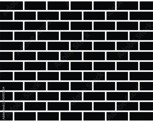 Pattern of black and white bricks arranged in a traditional horizontal layout