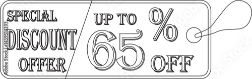 Special discount offer tag line art icon.Price discount promotion banner, special offer sticker.Special discount Offer, Big Sale, Mega Sale and Online Shopping Banner Template Vector Design.