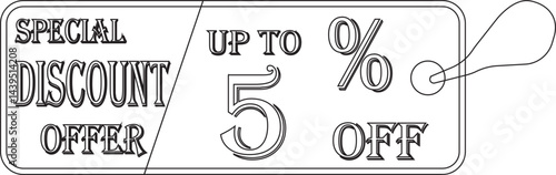 Special discount offer tag line art icon.Price discount promotion banner, special offer sticker.Special discount Offer, Big Sale, Mega Sale and Online Shopping Banner Template Vector Design.