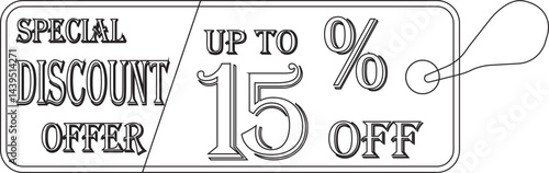 Special discount offer tag line art icon.Price discount promotion banner, special offer sticker.Special discount Offer, Big Sale, Mega Sale and Online Shopping Banner Template Vector Design.