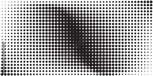 Halftone dot. Seamless border pattern. Fade gradient. Background dots. Point noise texture. Overlay effect. Gradation opacity transition. Half tone polka. Pop art polkadot design. Dotted poka. Vector
