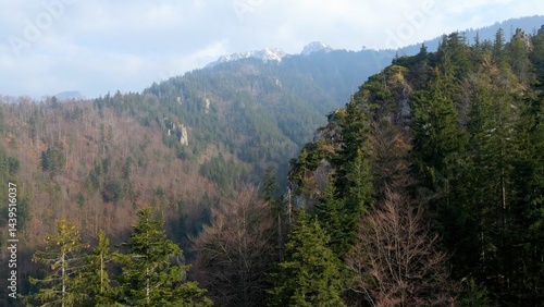 Obraz na płótnie mountain top rocks view from above Zakopane Poland w salonie