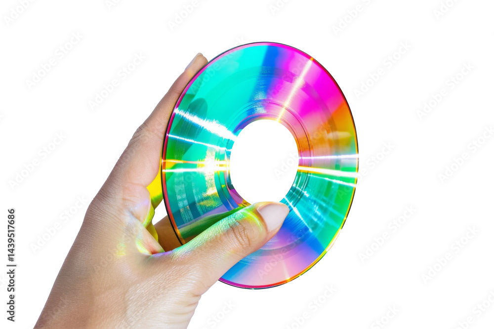 Hand Holding Reflective CD
Hand Holding Reflective CD