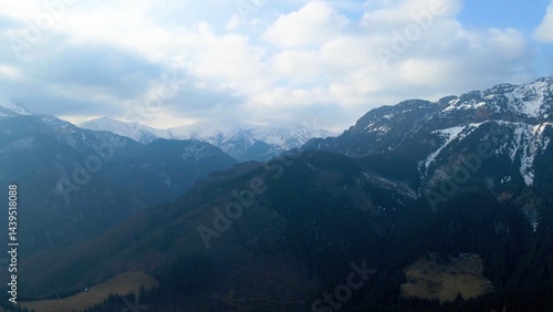Obraz na płótnie mountain top rocks view from above Zakopane Poland w salonie