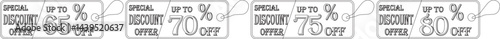 Special discount offer tag line art icon set.Price discount promotion banner, special offer sticker.Special discount Offer, Big Sale, Mega Sale and Online Shopping Banner Template Vector Design.