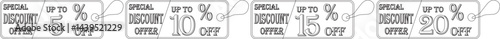 Special discount offer tag line art icon set.Price discount promotion banner, special offer sticker.Special discount Offer, Big Sale, Mega Sale and Online Shopping Banner Template Vector Design.