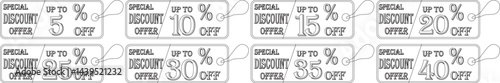 Special discount offer tag line art icon set.Price discount promotion banner, special offer sticker.Special discount Offer, Big Sale, Mega Sale and Online Shopping Banner Template Vector Design.