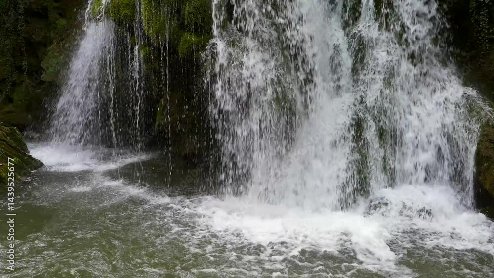 waterfall in the forest, 4k, slow motion waterfall in the forest, 4k, slow motion