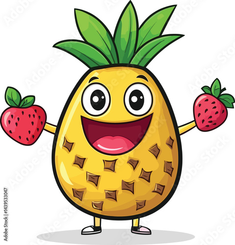 funny fruit cartoon