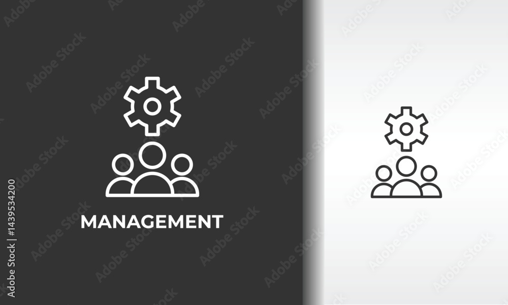 Obraz premium Management Vector, Icon Or Logo Sign Isolated Symbol Illustration