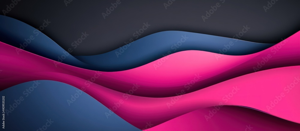 Fototapeta premium Abstract dynamic wavy shapes