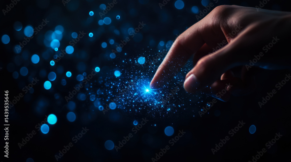 Exploring the connection between technology and imagination through a glowing digital touch