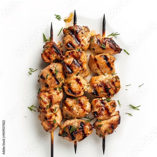 Grilled chicken skewers recipe easy delicious healthy skewers chicken barbecue bbq grilling food cooking on transparent background