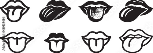 Tongue Vector Icon - Ideal for Medical Posters, Anatomy Graphics, Health Campaigns, and Educational 