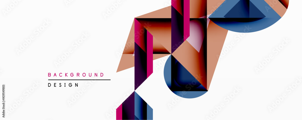 Abstract geometric design features overlapping shapes, gradients. Warm tones dominate with cool blue accents. Minimalist style suitable for backgrounds, modern graphics. Abstract geometric design features overlapping shapes, gradients. Warm tones dominate with cool blue accents. Minimalist style suitable for backgrounds, modern graphics.