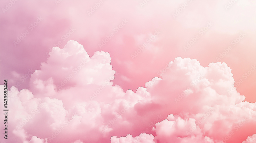 Fototapeta premium Colorful clouds create a dreamy evening sky