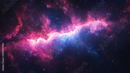 Wallpaper Mural Cosmic Nebula with Pink and Blue Clouds nebula space galaxy cosmic universe starfield stars cloud Torontodigital.ca