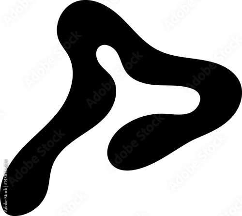 solid abstract cutout shape element