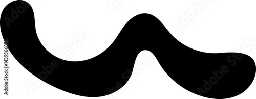 solid abstract cutout shape element