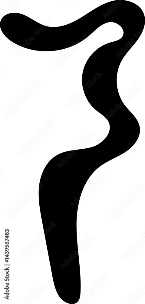 Naklejka premium solid abstract cutout shape element