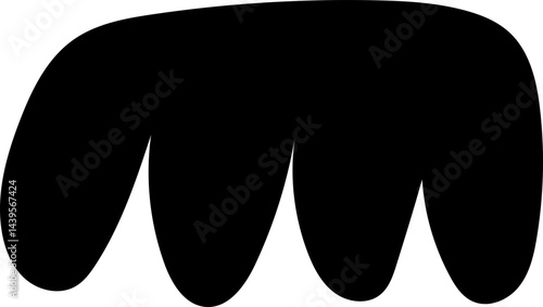 solid abstract cutout shape element