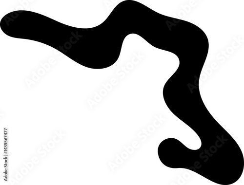 solid abstract cutout shape element