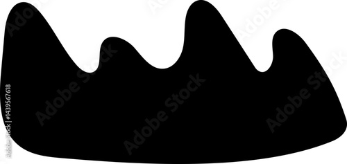 solid abstract cutout shape element