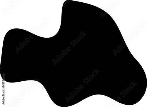 solid abstract cutout shape element