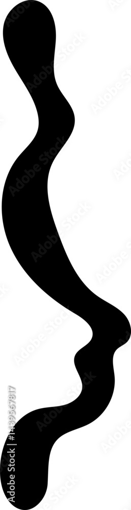 Fototapeta premium solid abstract cutout shape element