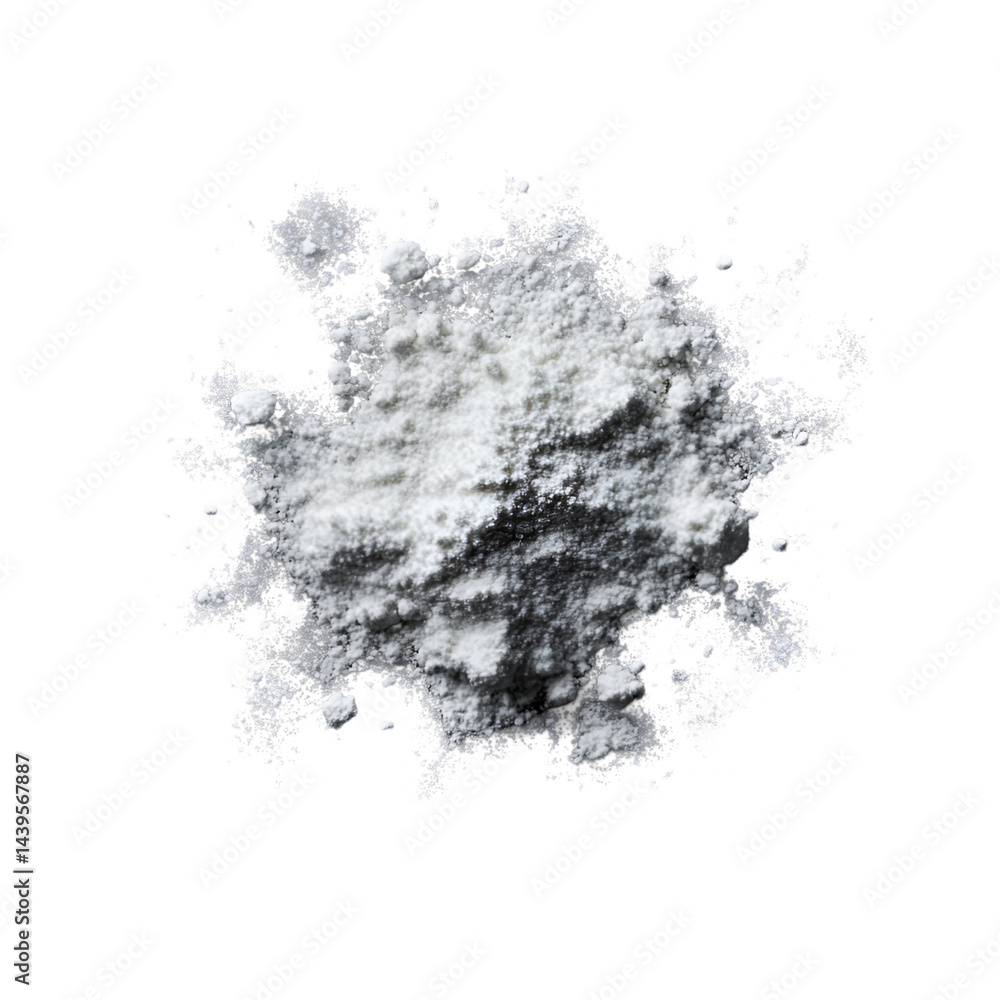 Obraz premium White powder explosion on black background,