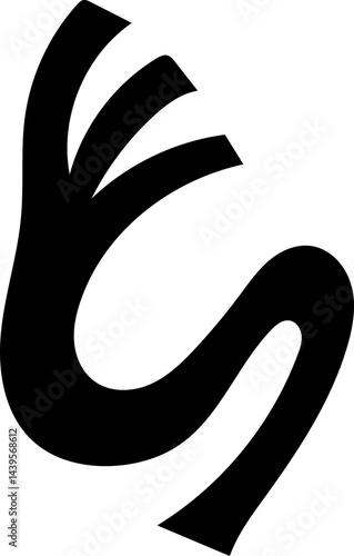 solid abstract cutout shape element