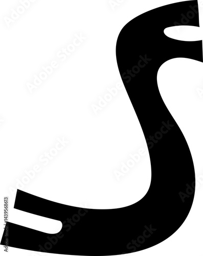 solid abstract cutout shape element