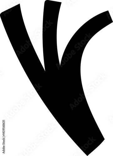 solid abstract cutout shape element