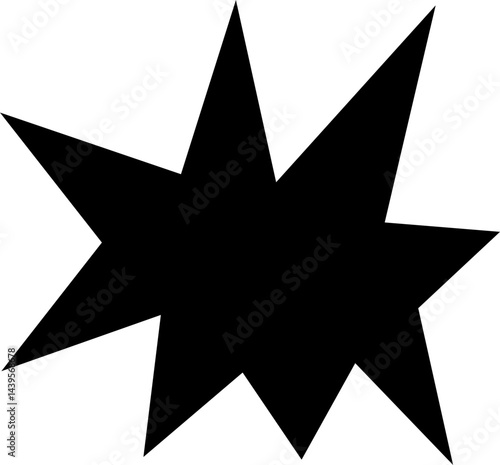 solid abstract cutout shape element