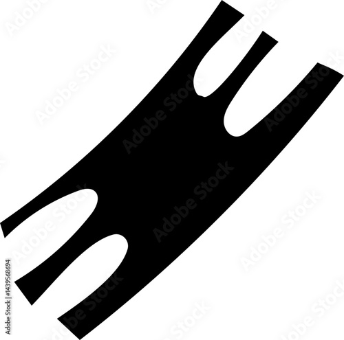 solid abstract cutout shape element