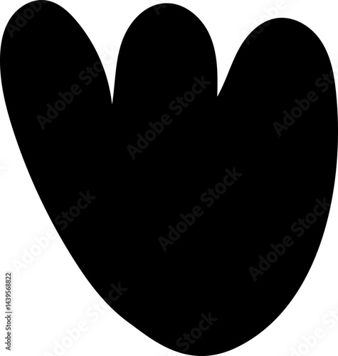 solid abstract cutout shape element