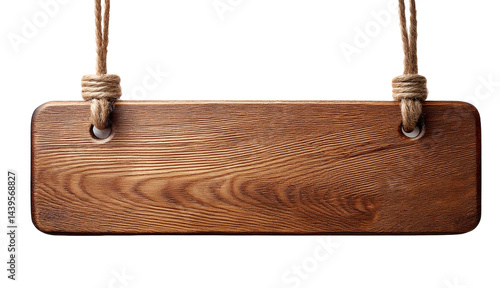 Rustic Wooden Sign with Rope Hangers