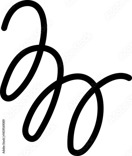 solid squiggle abstract line element