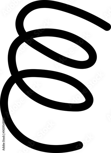 solid squiggle abstract line element