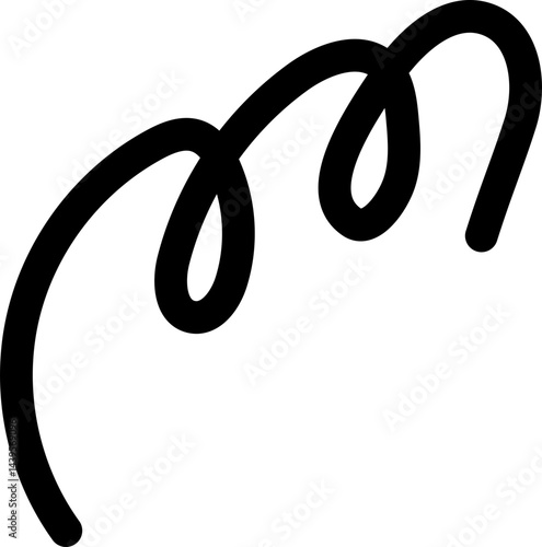 solid squiggle abstract line element