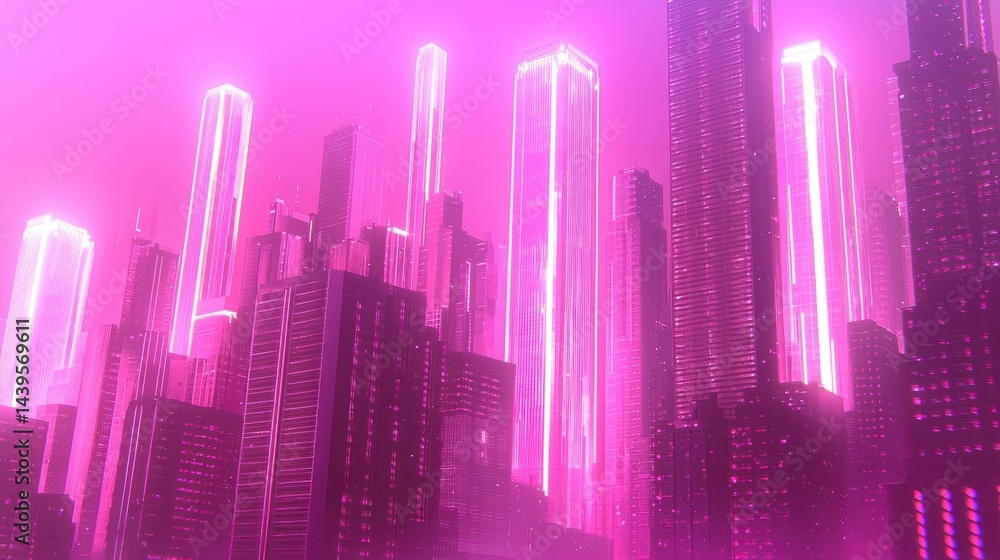 Fototapeta premium Neon city