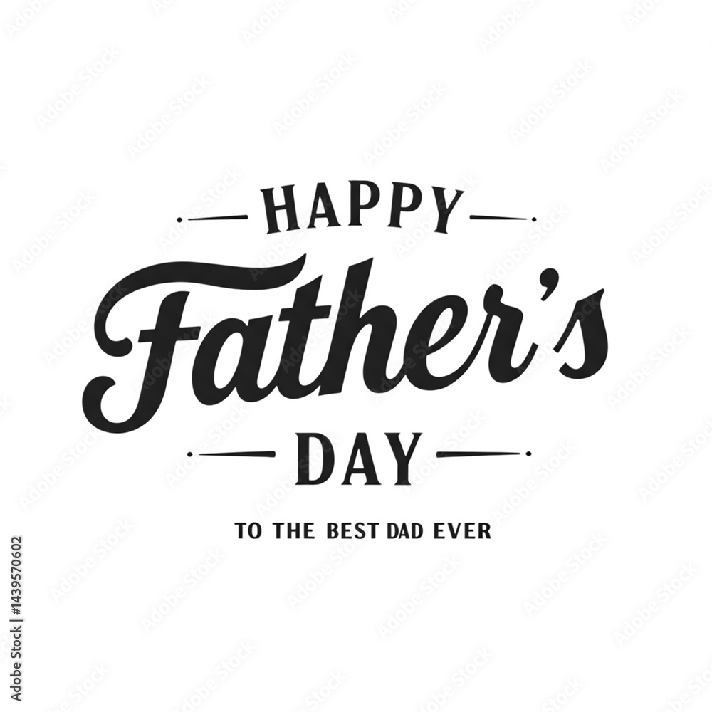 Obraz premium Happy Father's Day: Free Printable Card Design