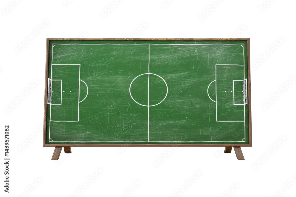 Fototapeta premium Fielding Success: The Importance of Football Coaching Boards Isolated On White Background.