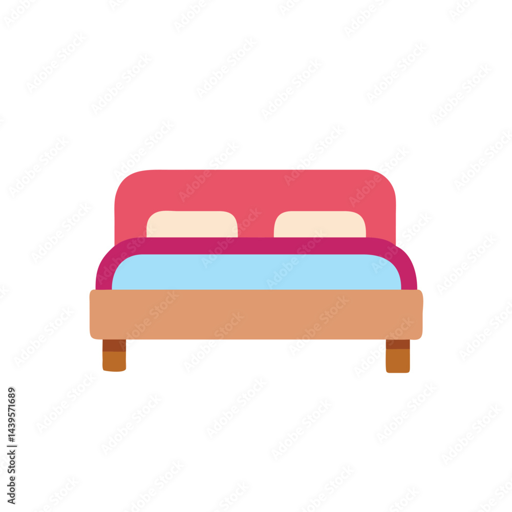 bed on white background for web and graphic design bed on white background for web and graphic design