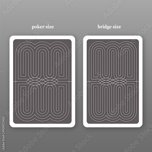Back of a playing card. Poker size and bridge size.